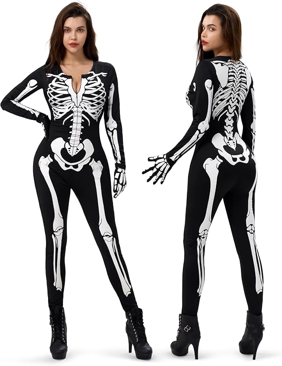 Spooktacular Creations Halloween Costume Glow in the Dark Skeleton Women