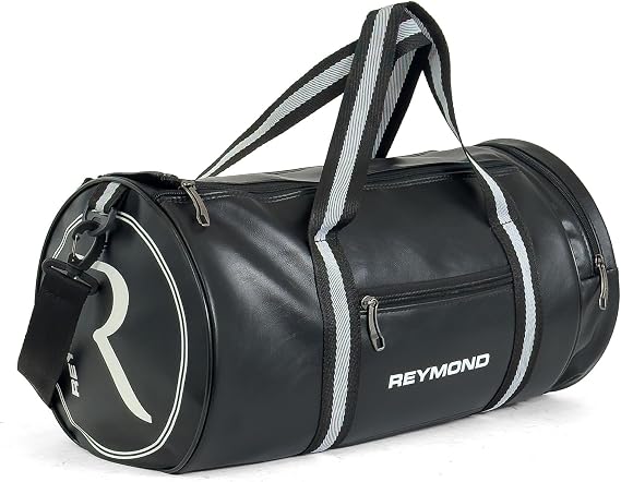 REYMOND Sports Bag Travel | Faux Leather Gym Bag | Cylinder Design Unisex | Fitness Gym Bag | Hand and Shoulder Strap