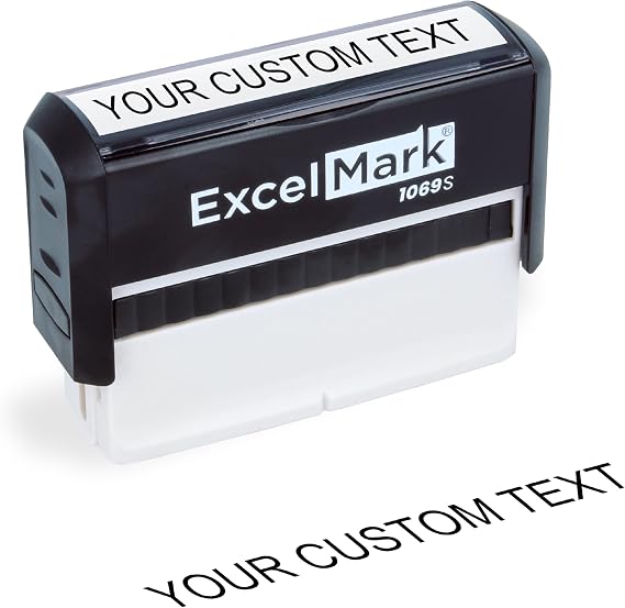 ExcelMark One Line Custom Rubber Stamp (Custom Long)