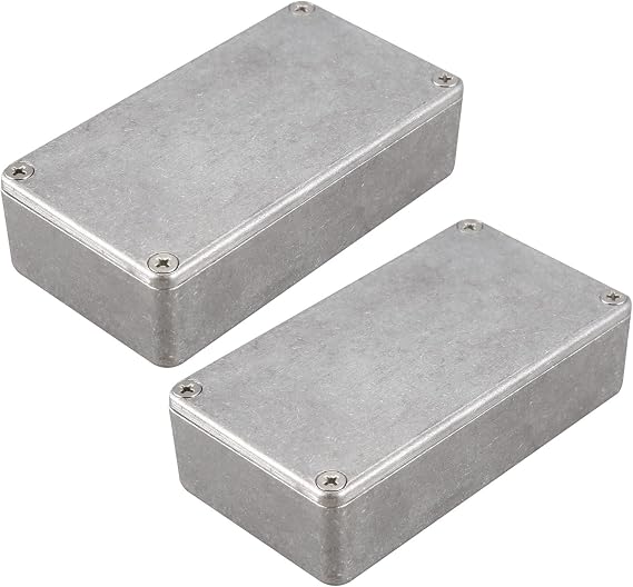 2 Pc Guitar Effects Pedal Aluminum Stomp Box Enclosure for DIY Guitar Pedal Kit 1590B
