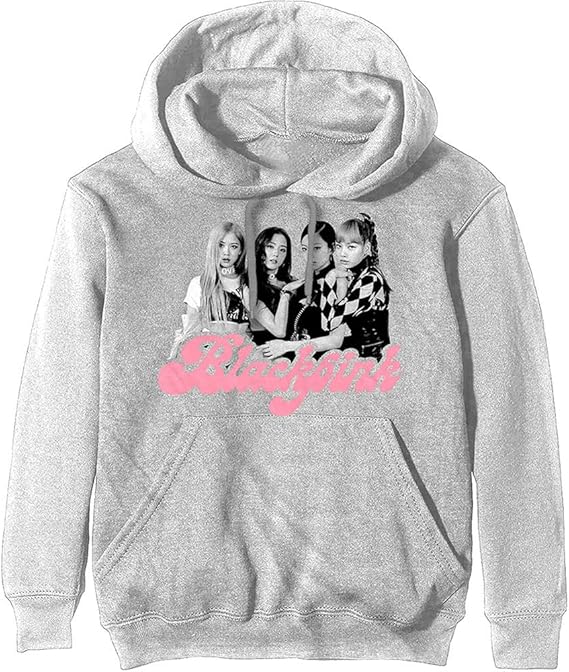 BlackPink Unisex Pullover Hoodie: Photo Tee - Large - White
