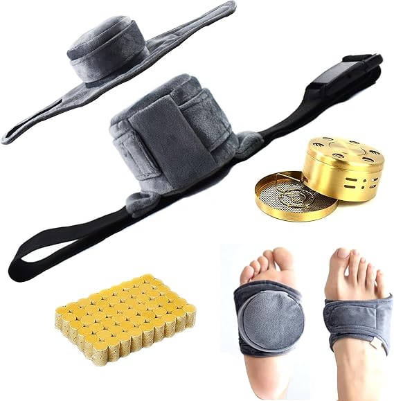 54pcs Moxa Cones and 2pcs Smokeless Purifier Bag for Moxibustion, Copper Box Included