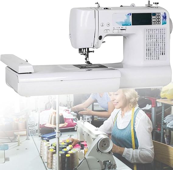 Sewing and Embroidery Machines, Computerized for Beginners 75 Built-in Designs, Use for Home Clothing and Bedding with Large LCD Touch Screen