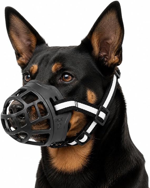 Valkyrie Köpek Ağızlığı Size 2 10-17 Kg Küçük Orta Irk Ayarlanabilir Nefes Alabilir Plastik Ağızlık