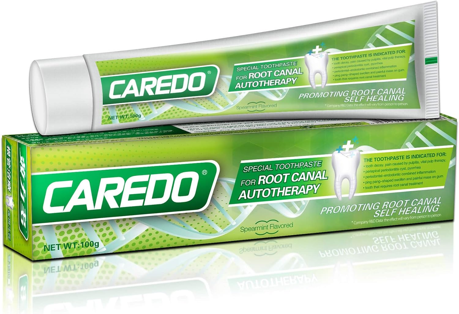 CAREDO Hydroxyapatite Toothpaste for Root Canal Relief, Sensitivity & Repair, Mild Mint Flavour, 100g