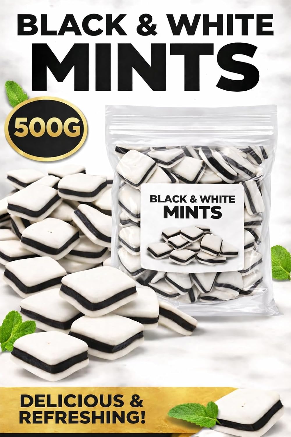Black and White Mints, 500g