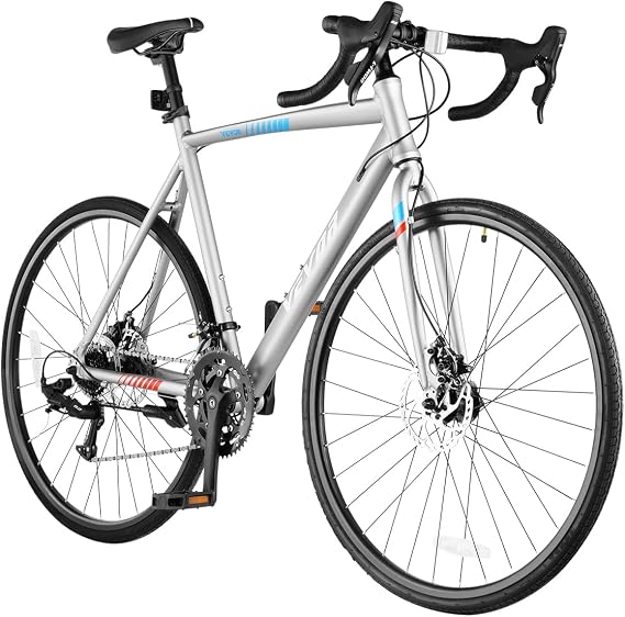 VEVOR Road Bike, 700C Wheels Racing Bike, Shimano Drivetrain City Commuter Road Bicycle, Urban Adult Sport Bicycle with Drop Bar, for Men and Women