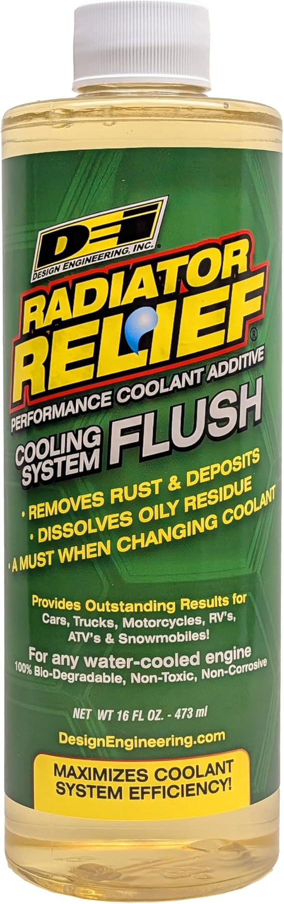 Design Engineering Radiator Relief Cooling System Flush 16 oz