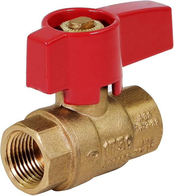 Flextron FTGV-12F12F Gas Ball Valve, 1/2 x 1/2-Inch