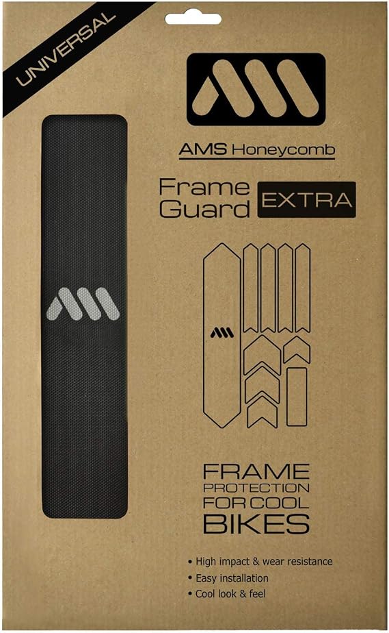 Bike Frame Protector Extra - Universal Fit with 10 Pieces - Black/Silver