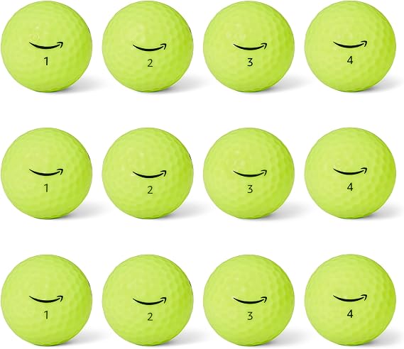 Amazon Basics Core Soft Golf Balls, Low Compression, Side Stamp Alignment, USGA Conforming, 12-Pack