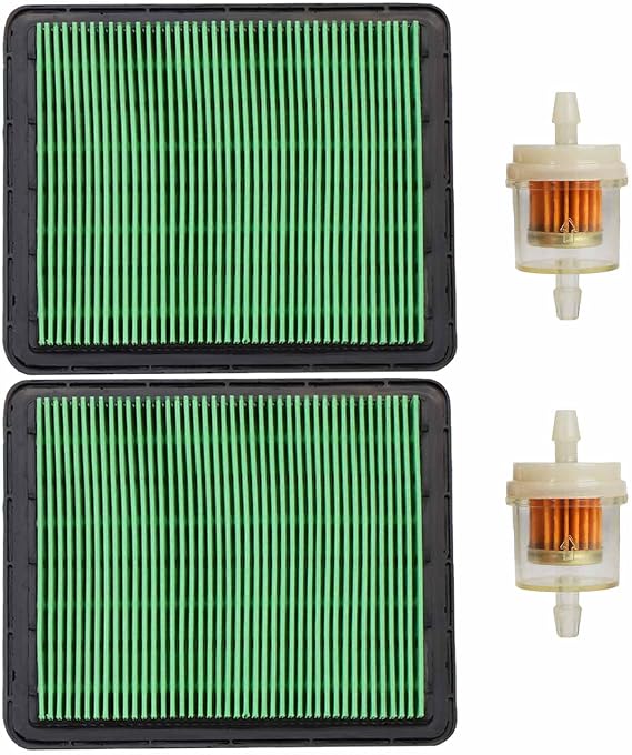 HOODELL 2 Pack GCV160 Air Filter, Durable GC160 Air Cleaner with Fuel Filter, Professional 17211-ZL8-023 Air Filter for Honda GCV190 GC190 GCV135 GC135 GX100 Engine Lawn Mower