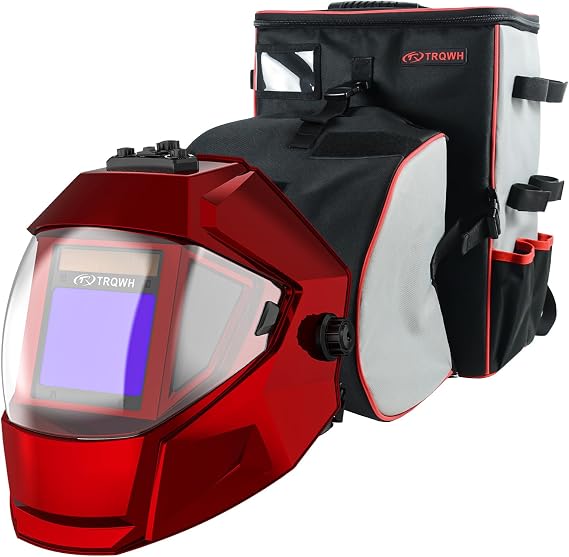 TRQWH Panoramic View Welding Helmet & Welding Tools Backpack
