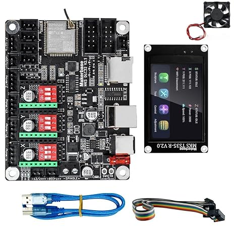 Makerbase MKS DLC32 V2.1 Offline Controller 32bits ESP32 WiFi GRBL TFT Touch Screen for Desktop Laser Engraving Machine (Type-3)