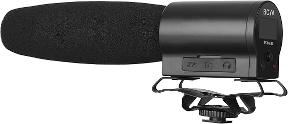 BOYA BY-DMR7 On-Camera Shotgun Microphone with Integrated Flash Recorder & Headphone Output