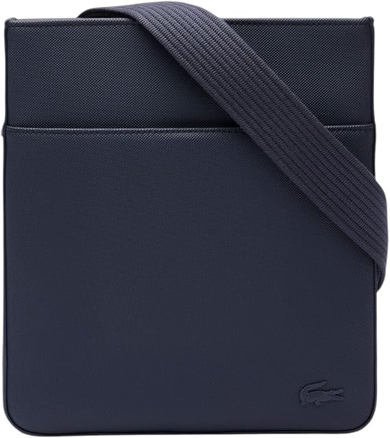 Lacoste Men's Classic Flat Crossover Crossbody Bag, Midnight Blue, One Size
