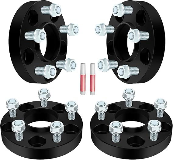 5x4.5 Wheel Spacers for Ford for Edge for Mustang for Bronco Mazda for B2500/B3000/B4000 for Lincoln for Mark VII for Aviator, 4Pcs 1inch Wheel Adapters & Spacers with1/2 Studs 70.5 Bore