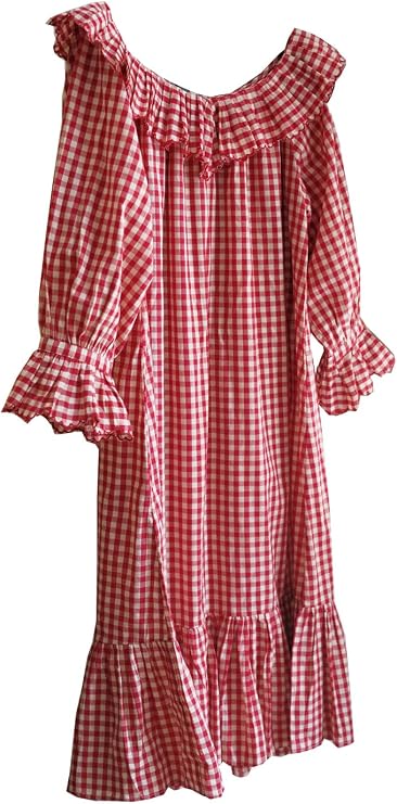 Women's Nightdress Cotton Pajamas Housedress Vintage Nightgown Ladies Sleepwear Lounger Nightshirt