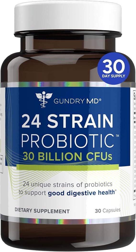 Gundry MD 24 Strain Probiotic, 30 Billion CFU, 30 Capsules