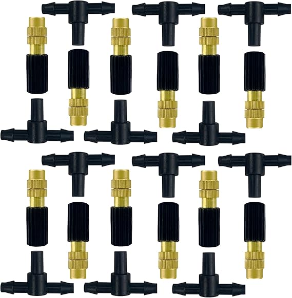 12PCS Adjustable Brass Misting Spray, Atomizing Micro Sprinkler