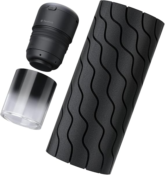 TheraGun Therabody Wave Series Waver Roller - High Density Foam Roller for Body and Large Muscles + TheraCup Single - Portable Cupping Therapy Bundle