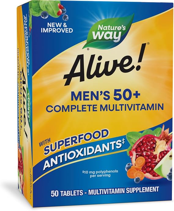 Nature's Way Alive! Mens 50 Plus Multivitamin Complete Tablets, 50 ct