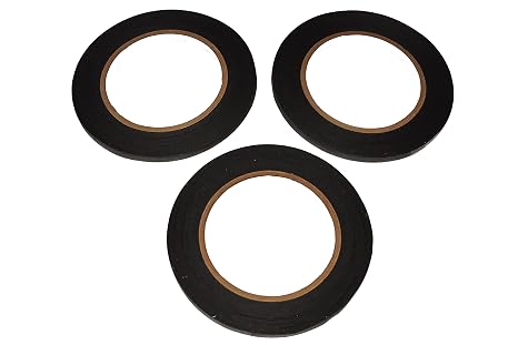 Black Draping Tape for Dress Forms 3 Rolls | High-Contrast, Easy-Stick Tape for Fashion Design, Pattern Drafting & Seam Placement