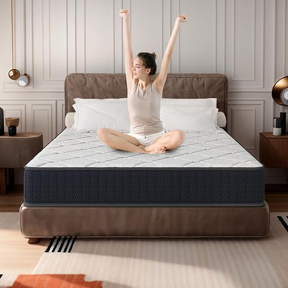 10 Inch Full Hybrid Mattress in a Box, Medium Firm Memory Foam
