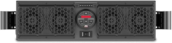 MTX Audio MUDSYS31 4-Speaker 140 Watt Amplified Overhead Sound Bar with Bluetooth/AM/FM/Aux Source - Fits Widths 32.25" to 38.75"