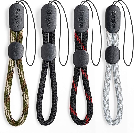 Ringke Camera and Phone Wrist Strap [Paracord Finger Strap, 4 Pack]
