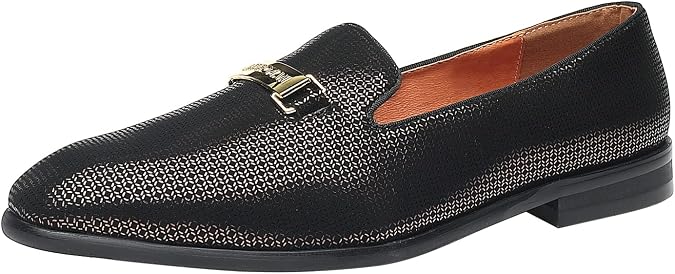 ELANROMAN Men's Dress Loafers Leather Lined Formal Shoes