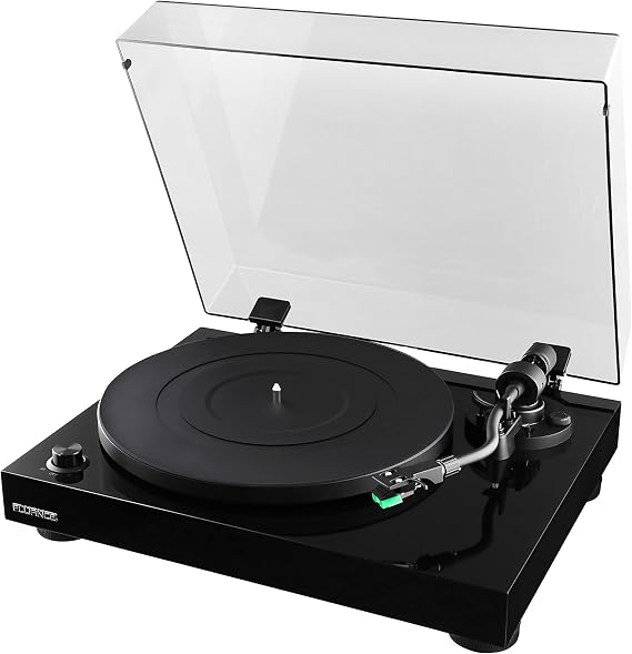 Fluance RT81 Turntable with AT95E Cartridge, Belt Drive, Built-in Preamp, Adjustable Counterweight - Piano Black