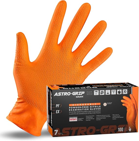 SAS Astro-Grip Exam Grade Powder-Free Nitrile Disposable Gloves