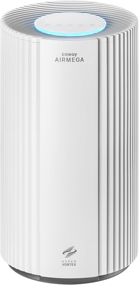 COWAY Air Purifier for Large Room Whole Home Up to 2,640 ft2, HEPA Filter for Smoke, Allergen, Pet Dander, Odor, PM 10 AQI, Turbo Eco Mode, Timer, Energy Star, Airmega 350 White