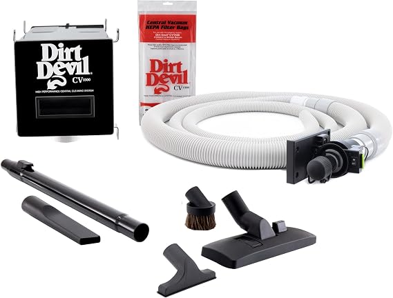 RecPro RV Central Vacuum System | All-in-One Central Vac | VRoom Retractable Hose System | (Vacuum + VRoom Retractable Hose)