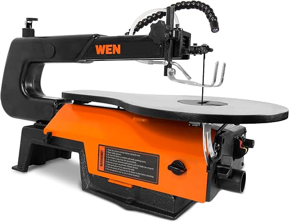 WEN Variable Speed Scroll Saw, 16-Inch with Work Light and Easy Access Blade Changes (3923)