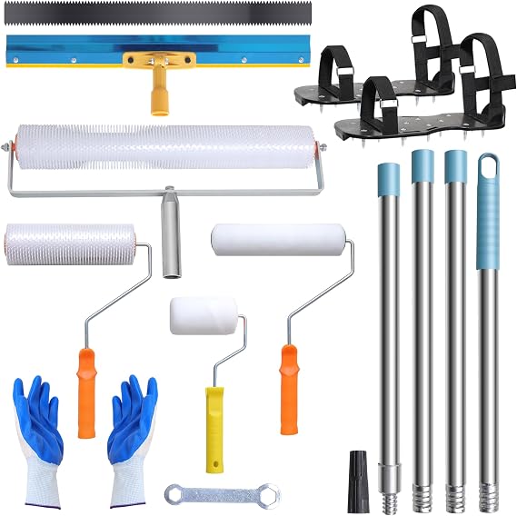 Self Leveling Cement Tool Kit- Complete Epoxy Floor Tool Kit for Concrete