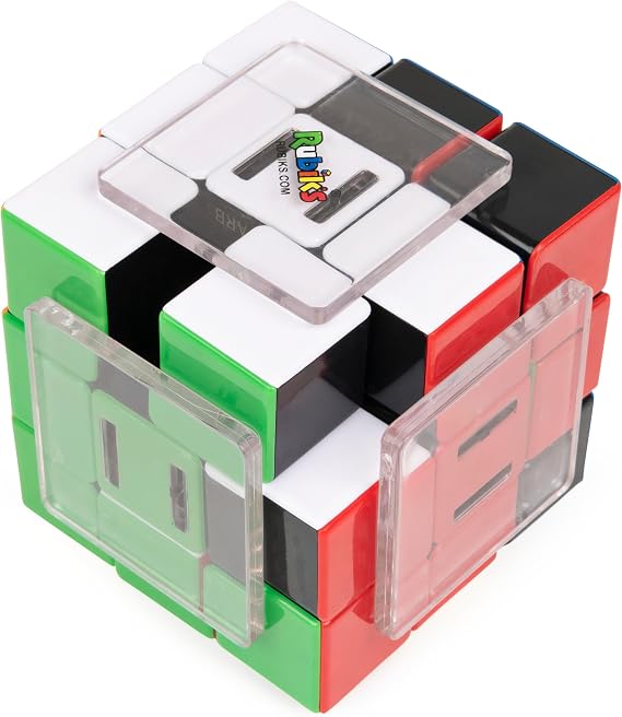 Rubiks Slide, New Advanced 3x3 Cube Classic Color-Matching Problem-Solving Brain Teaser Puzzle Retro Game Fidget Toy, for Adults & Kids Ages 8 and up
