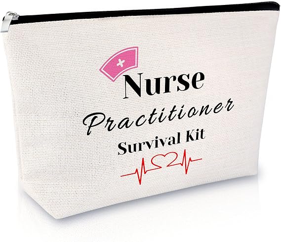 Nurse Appreciation Gift for RN Makeup Bag Nurse Practitioner Gift Birthday Gift for Nurse Cosmetic Bag Nurse Day Gift Thank You Gift Valetines Day Retirement Gift for Her Travel Cosmetic Pouch