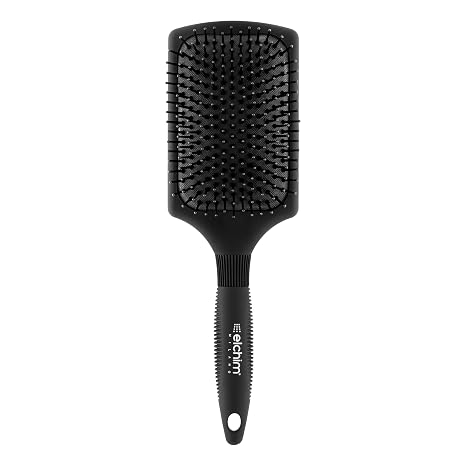 Elchim - Paddle Brush with Pneumatic Rubber Cushion and Ergonomic Handle Lightweight Detangling and Styling Brush