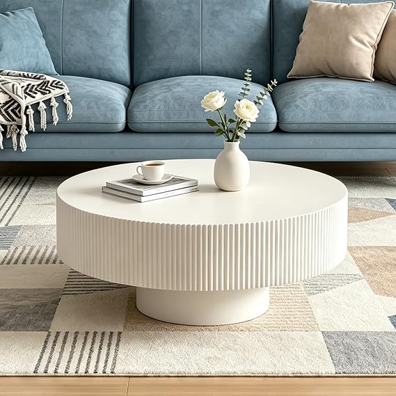 Fluted Round Coffee Table