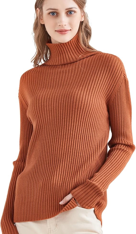 Women's Long Sleeve Turtleneck Pullover Sweaters
