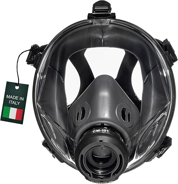 MIRA Safety CM-I01 Full-Face Industrial-Grade Gas Mask with 40mm NATO Filter Compatibility and Advanced Valve Design