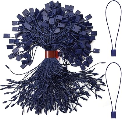 1000Pcs Hang Tag String 7 Inch Nylon String Snap Lock Pin Loop Fastener Hook Ties Easy and Fast to Attach SZDark Blue