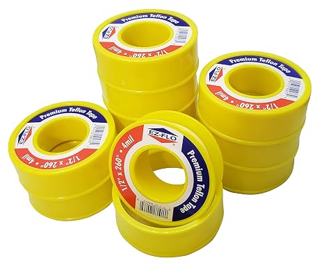 EZ-FLO Gas PTFE Tape, 1/2" x 260", 4 mil, 10 Pack