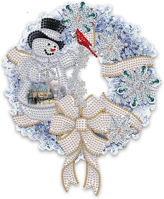 KTHOFCY 5D DIY Diamond Painting Kits for Adults Kids, Christmas Garl Drill Embroidery Cross Stitch Crystal Rhinestone Paintings Pictures Arts Wall Decor Painting Dots Kits 15.7X11.8 in