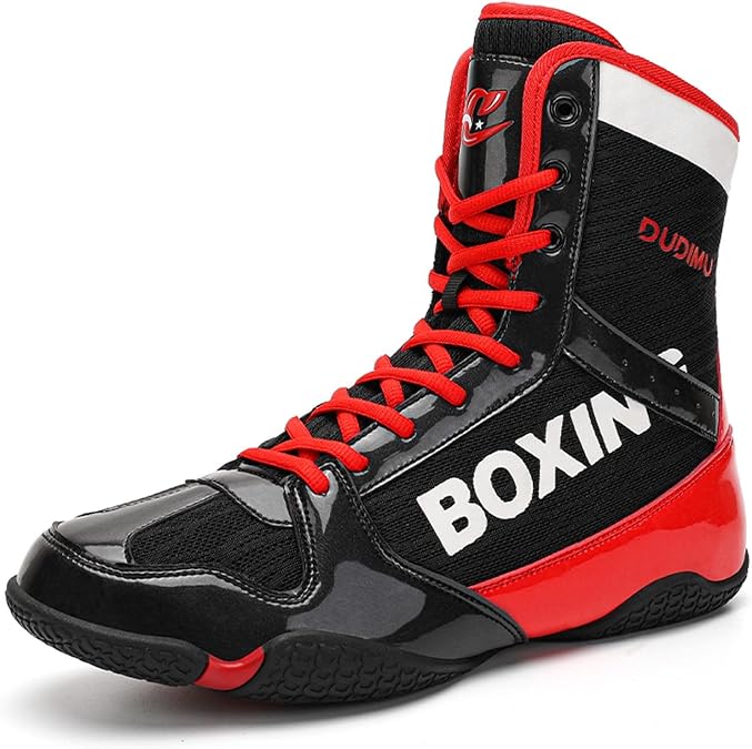 Boxing Shoes Men's Wrestling Shoes Teenagers Muay Thai Kickboxing Sparring Boxers Trainers Martial Arts Shoes Breathable Bodybuilding Boxing Boots 36-46