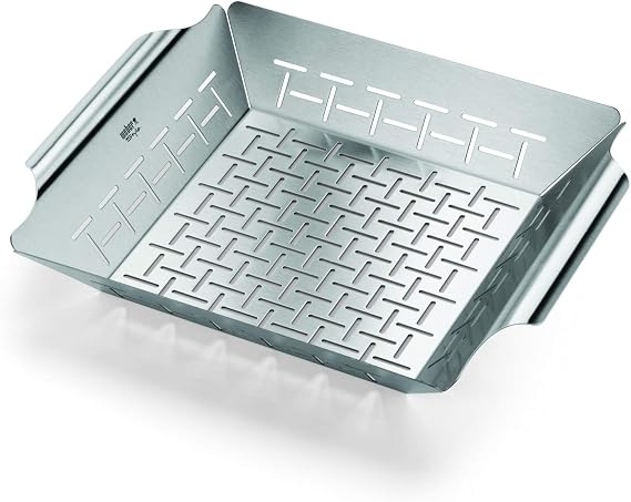 Weber Deluxe Grilling Basket, Stainless Steel for Gourmet Grilling