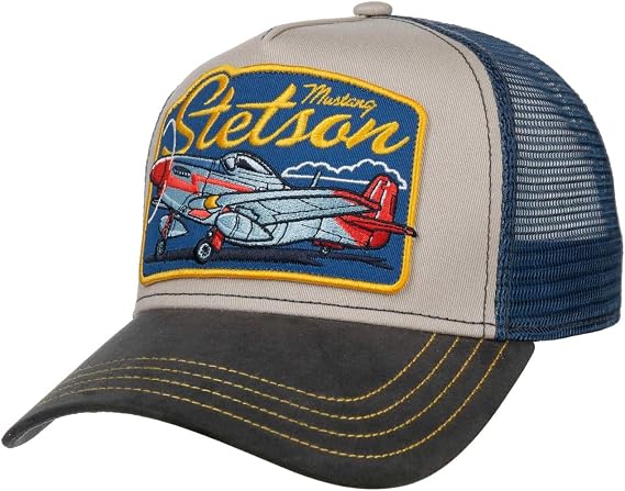 Stetson Airplane Trucker Cap Snapback Meshcap Polyester Unisex Summer Winter
