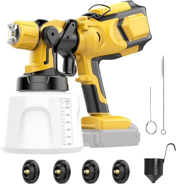 Cordless Paint Sprayer Compatible with Dewalt 20V Battery(No Battery)
